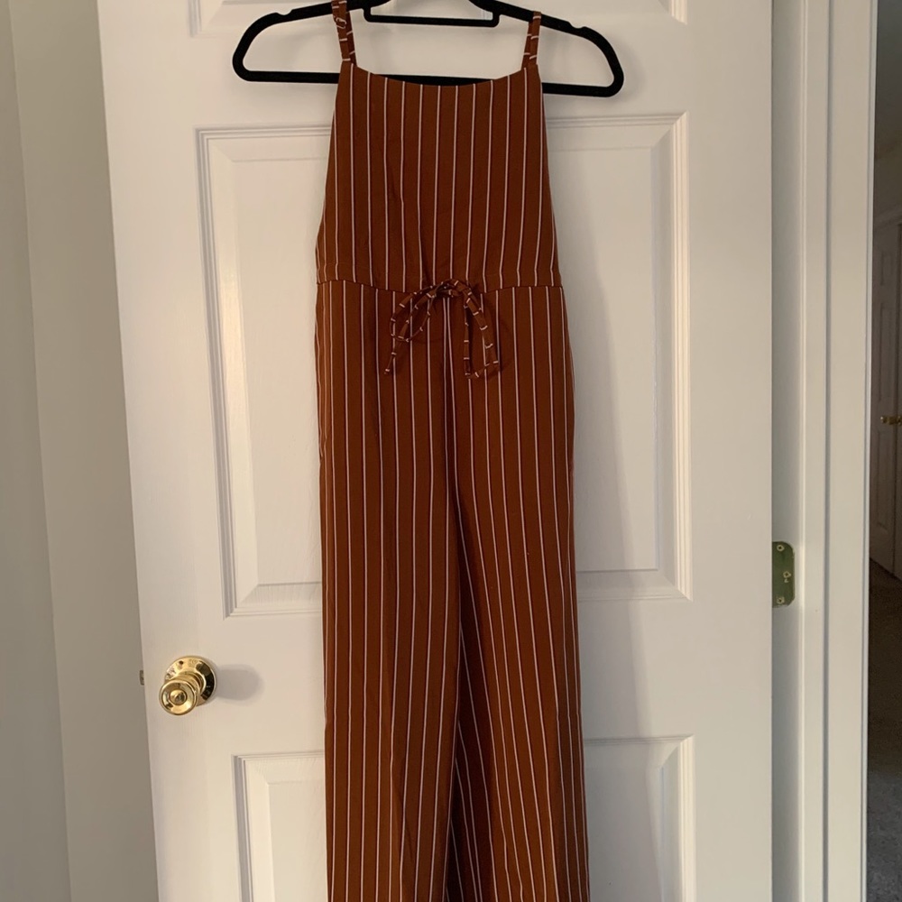 Urban Outfitters Striped Satin Jumpsuit